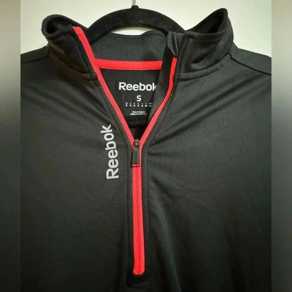 Reebok Running Jogging Athletic 1/4 Zip Playdry Jacket Small Athletic Wear - Picture 4 of 12